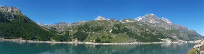 Přehrada Lacul du Chevril, Route des Grandes Alpes, Francie