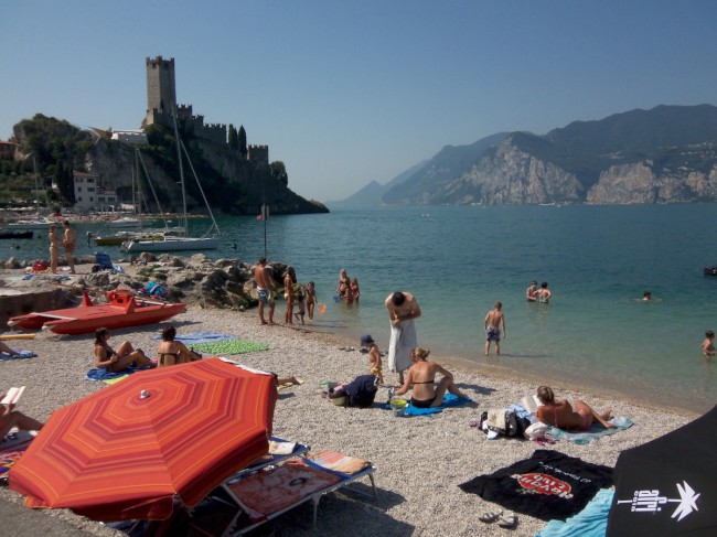 Malcesine, Castello Scaligero, jezero Lago di Garda, Severní Itálie