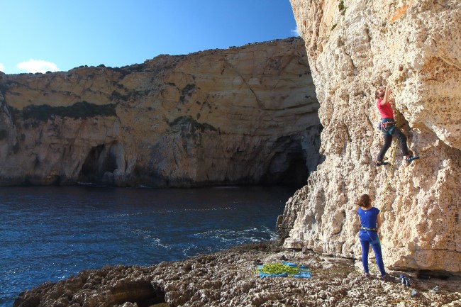 Red Wall lezecká oblast, ostrov Malta