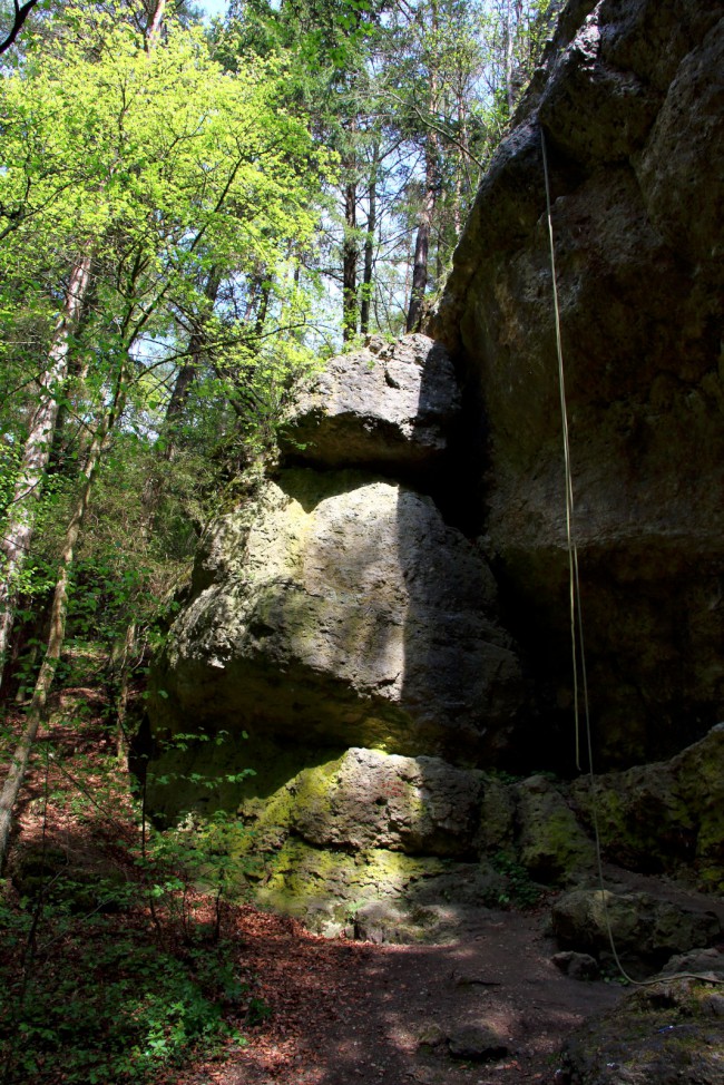 Lezení na skalách Alter Fritz, Frankenjura, Německo