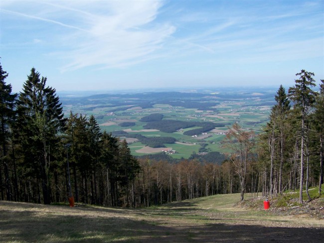 Výstup na Schwarzriegel (1079 m), Hohenbogen, Neukirchen beim Heiligen Blut, Šumava, národní park