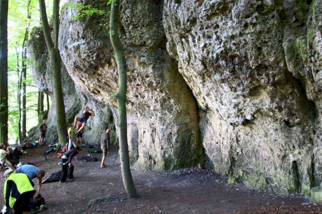 Betzenstein, lezení na skalách, Frankenjura, Německo
