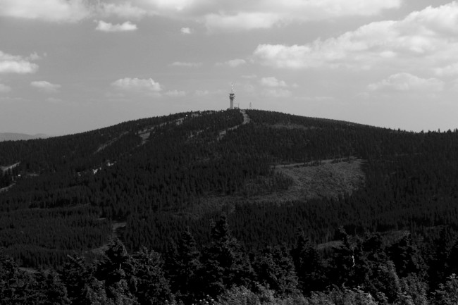 Fichtelberg 1214m, Krušné hory, Sasko, Německo