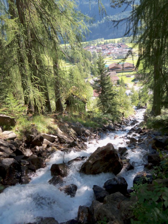 Klettersteig Lehner Wasserfall, Zajištěné cesty Längenfeld, Öetztálské Alpy, Tyrolsko, Rakousko