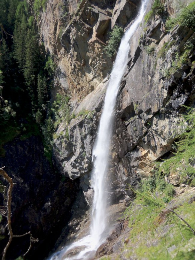 Klettersteig Lehner Wasserfall, Zajištěné cesty Längenfeld, Öetztálské Alpy, Tyrolsko, Rakousko