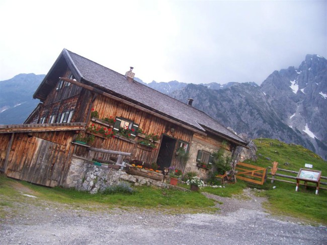 Nástup k cestě klettersteig Königsjodler na Hochkönig od Erichhütte, Berchtesgadenské Alpy, Rakousko
