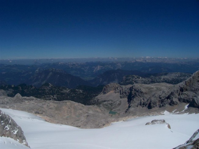 Vrchol Hoher Dachstein (2995 m), Výstup na vrchol Hoher Dachstein, Alpy, Rakousko