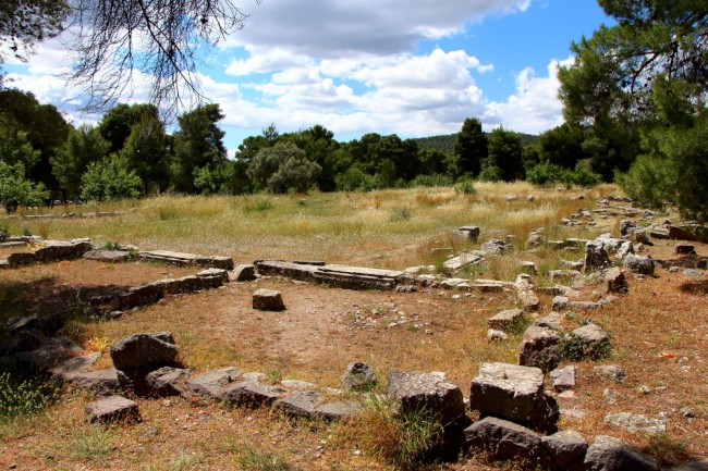 Archologické naleziště, Epidaurus, Peloponés, Řecko