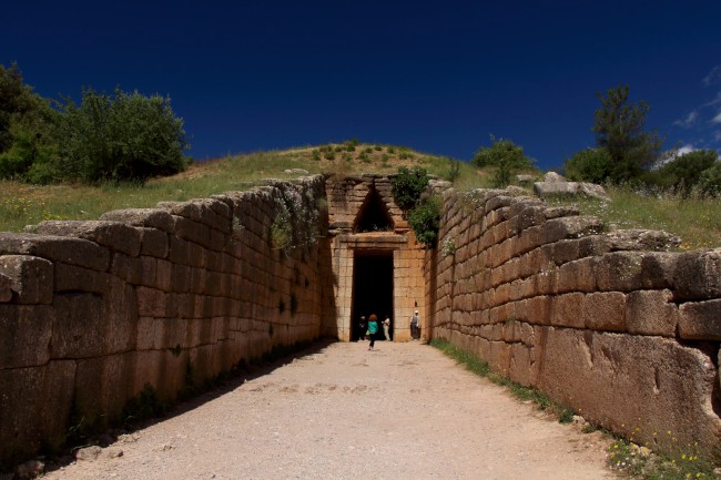 Átreova pokladnice, hrobka, Mykény, Peloponés, Řecko