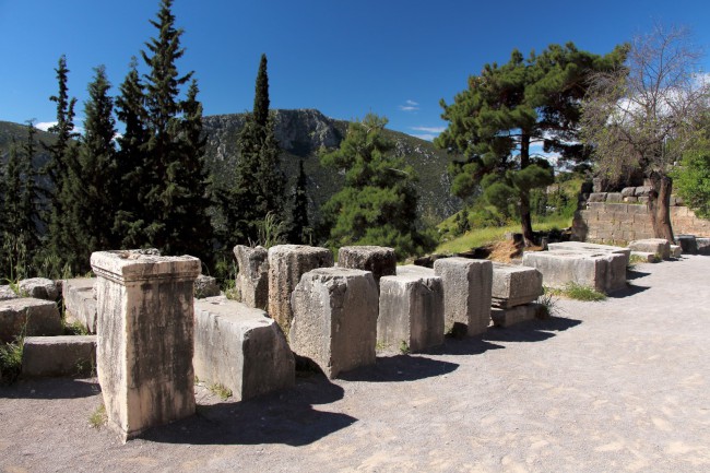 Apollonův chrám, archeologické naleziště, Delfy, Střední Řecko