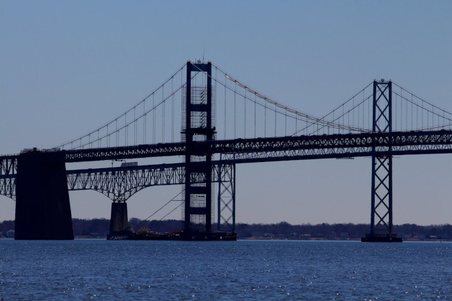 Most Chesapeake, Sandy Point státní park, Maryland, Spojené státy americké (USA)