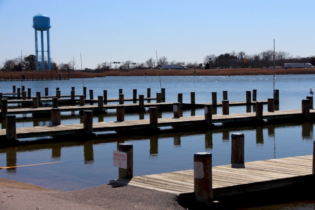 Mezick rybník, Sandy Point státní park, Maryland, Spojené státy americké (USA)