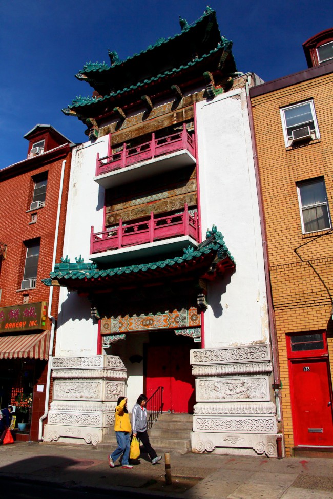 Čínské město, ulice Filadelfie, Pensylvánie, USA