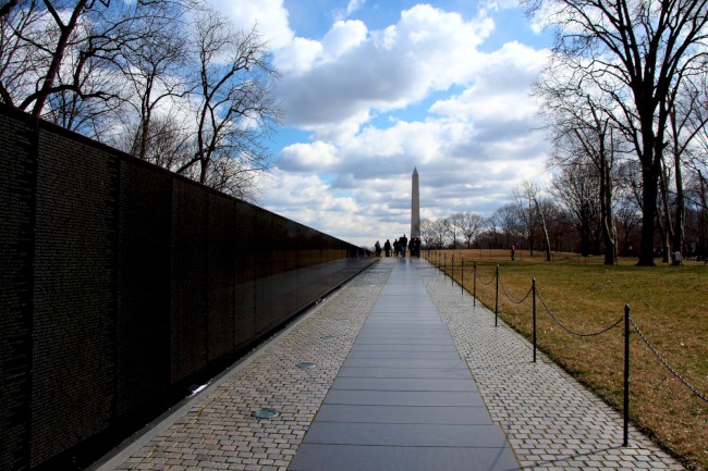 Památník veteránů z Vietnamu, Konstituční zahrada, Washington D.C., Spojené státy americké (USA)