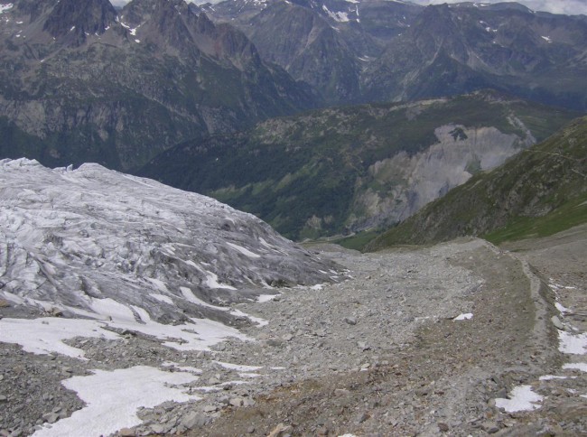 Lanovka Le Tour, výstup k chatě Albert Premier, Masiv Mont Blanc, Alpy, Švýcarsko, Francie