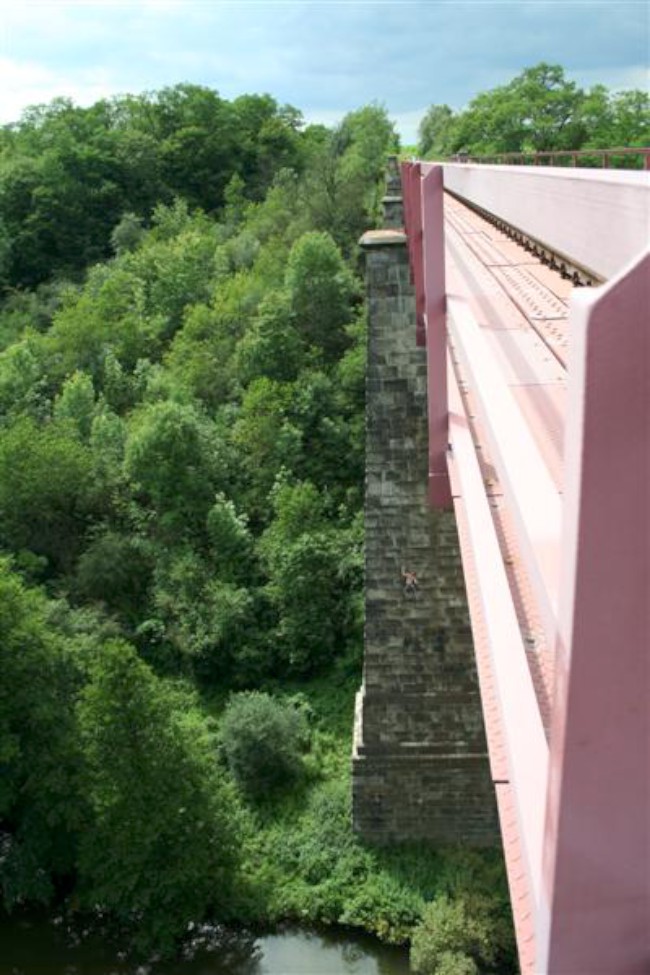 Lezení a slaňování na železničním mostě, Chrást, Plzeňský kraj