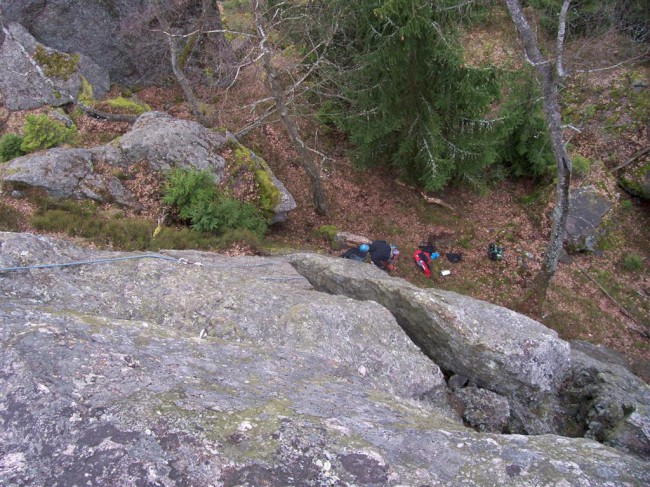 Lezení na skalách Rumpál, Skelná huť