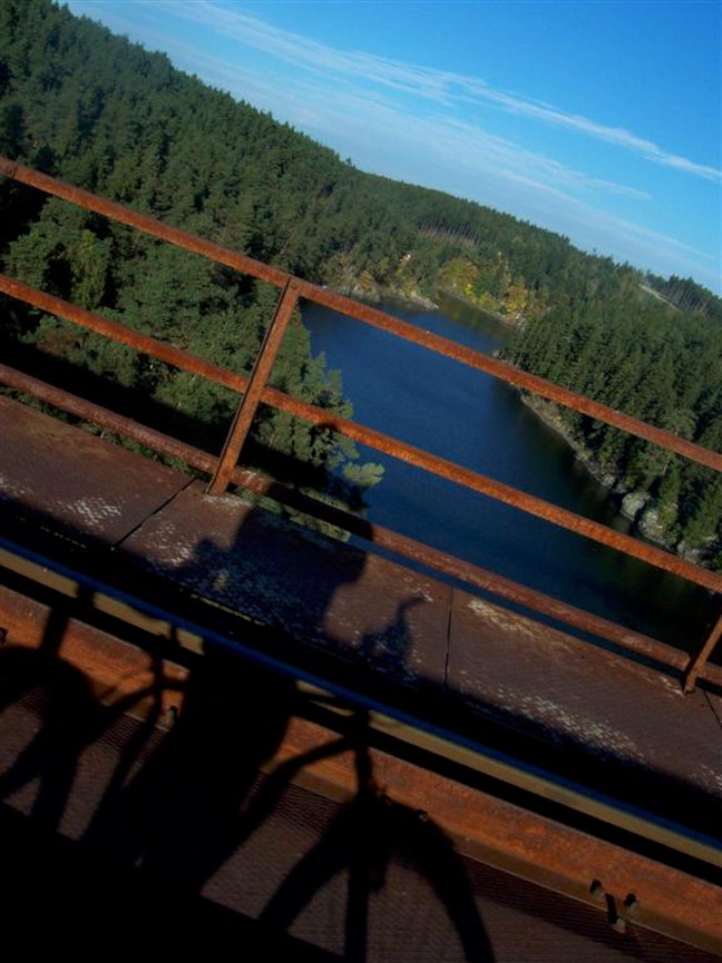 Přehrada Hracholusky, Pňovanský železniční most, řeka Mže, Cyklo výlet Stříbro, Pňovany, Hracholusky