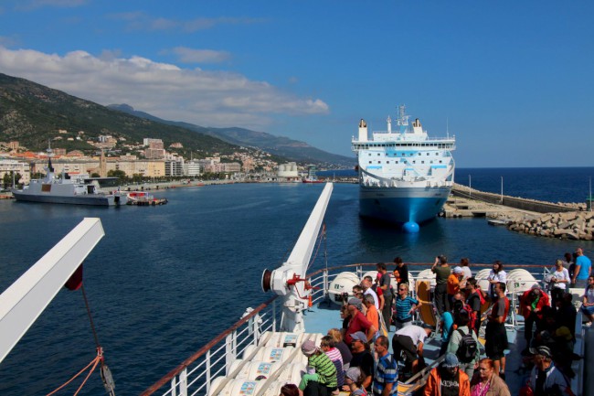 Bastia, příjezd trajektem z Livorna, Cap Corse, Korsika, Francie