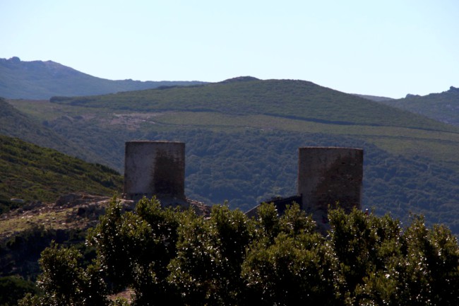 Moulin Mattei on Col de la Serra, Cap Corse, Korsika, Francie