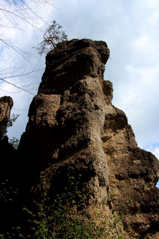 Lezení na skalách Rote Wand, Ammerthaler Wand, Frankenjura, Německo