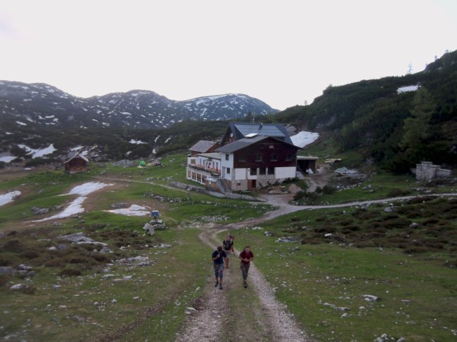 Seewand klettersteig, vrchol Auser Schonbichl 1785m, Rakousko, Solná komora, Dachstein, Alpy