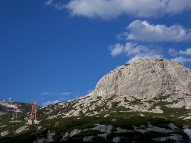 Seewand klettersteig, vrchol Auser Schonbichl 1785m, Rakousko, Solná komora, Dachstein, Alpy