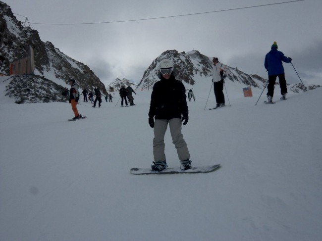 Sjezdové lyžování na ledovci, Stubaiské Alpy, Rakousko
