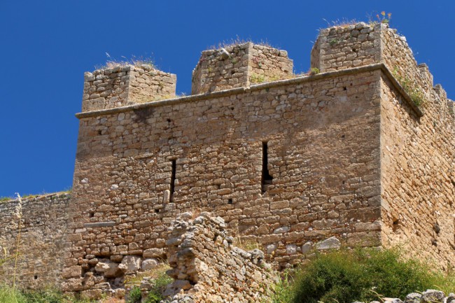 Akrokorinth, pevnost, středověký hrad, Peloponés, Řecko