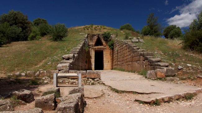 Átreova pokladnice, hrobka, Mykény, Peloponés, Řecko