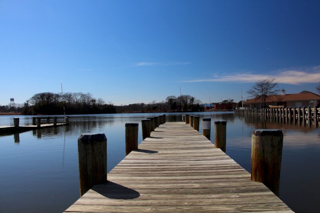 Mezick rybník, Sandy Point státní park, Maryland, Spojené státy americké (USA)