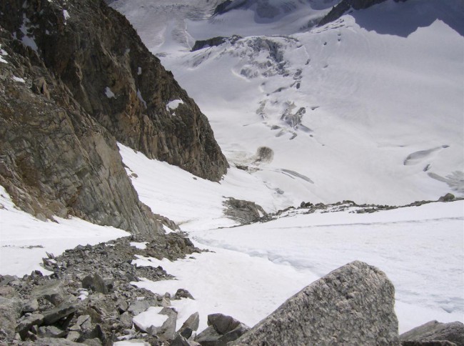 Výstup na vrchol Aiguille d Argentiere (3901m), Masiv Mont Blanc, Alpy, Švýcarsko, Francie